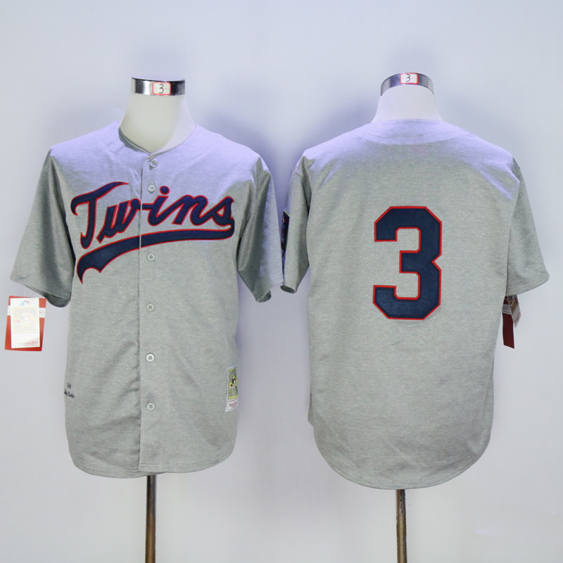 Men Minnesota Twins #3 Killebrew Grey Throwback 1969 MLB Jerseys